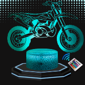 Lampe 3d personnalisée à led - Moto cross