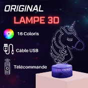 Lampe 3d personnalisée à led - Licorne