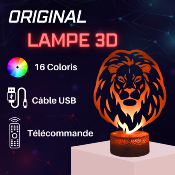 Lampe 3d personnalisée à led - Lion