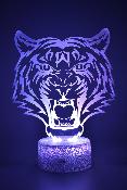 Lampe 3d personnalise  led - Animal Tigre | Veilleuse Enfant, Dcoration Chambre, Cadeau Personnalis Anniversaire et Nol