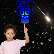 Lampe 3d personnalisée à led - Route 66 | Veilleuse, Décoration Maison, Cadeau Personnalisé Anniversaire et Noël