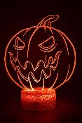 Lampe 3d personnalise  led - Citrouille  | Veilleuse Enfant, Dcoration Nol, Cadeau Personnalis  Halloween et Nol