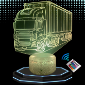 Lampe 3d personnalise  led - Camion semi remorque routier| Veilleuse, Dcoration Maison, Cadeau Personnalis Anniversaire et Nol