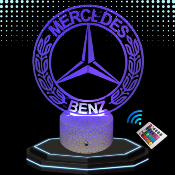 Lampe 3d personnalise  led - Voiture Mercedes | Veilleuse Enfant, Dcoration Chambre, Cadeau Personnalis Anniversaire et Nol