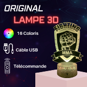 Lampe 3d personnalisée à led - Boxe MMA | Veilleuse, Décoration Maison, Cadeau Personnalisé Anniversaire et Noël