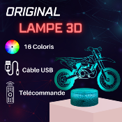 Lampe 3d personnalisée à led - Moto cross