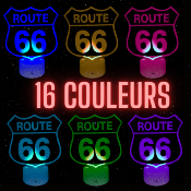 Lampe 3d personnalisée à led - Route 66 | Veilleuse, Décoration Maison, Cadeau Personnalisé Anniversaire et Noël