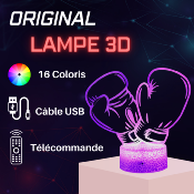 Lampe 3d personnalisée à led - Gant de Boxe