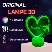 Lampe 3d personnalisée à led - Voyage | Veilleuse, Décoration Maison, Cadeau Personnalisé Anniversaire et Noël