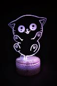 Lampe 3d personnalise  led - Animal Petit Chat  | Veilleuse Enfant, Dcoration Chambre, Cadeau Personnalis Anniversaire et Nol