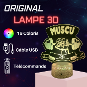 Lampe 3d personnalisée à led - Musculation et culturisme | Veilleuse, Décoration Maison, Cadeau Personnalisé Anniversaire et Noël