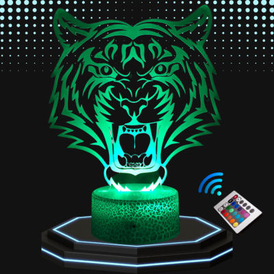 Lampe 3d personnalisée à led - Tigre