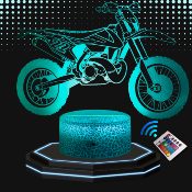 Lampe 3d personnalise  led - Moto cross | Veilleuse Enfant, Dcoration Chambre, Cadeau Personnalis Anniversaire et Nol