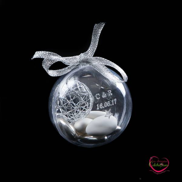 Boule en Plexi 16 cm Transparente - decoration, Boite cadeau