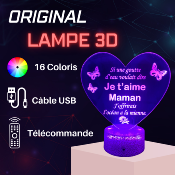 Lampe 3d personnalisée à led - Pour maman mère | Veilleuse, Décoration Maison, Cadeau Personnalisé Anniversaire et Noël