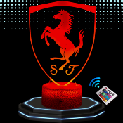 Lampe 3d personnalise  led - Voiture  ferrari  | Veilleuse Enfant, Dcoration Chambre, Cadeau Personnalis Anniversaire et Nol