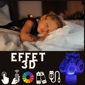 Lampe 3d personnalisée à led - Tracteur | Veilleuse, Décoration Maison, Cadeau Personnalisé Anniversaire et Noël