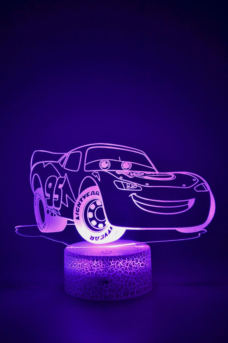 Lampe LED 3D Personnalisée Cars de Disney