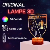 Lampe 3d personnalisée à led - Football Lens