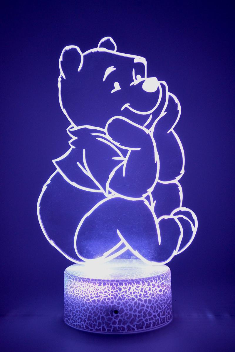 Lampe 3D LED Ourson Coeur
